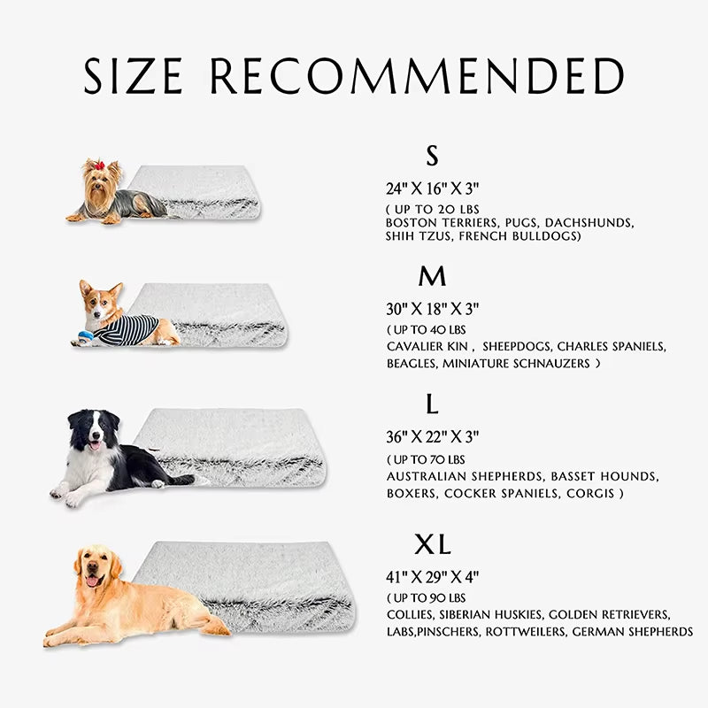 Plush Dog Bed Mat Cat Beds for Small Medium Large Dogs Removable for Cleaning Puppy Cushion Super Soft Claming Dog Beds Pet Bed