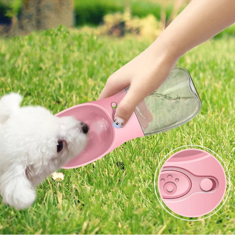 Portable Pet Dog Water Bottle Leak Proof Travel Water Bowl Dispenser for Small Medium Large Dogs - BPA Free Outdoor Feeder in Turquoise/Pink/Black/White/Royal Blue