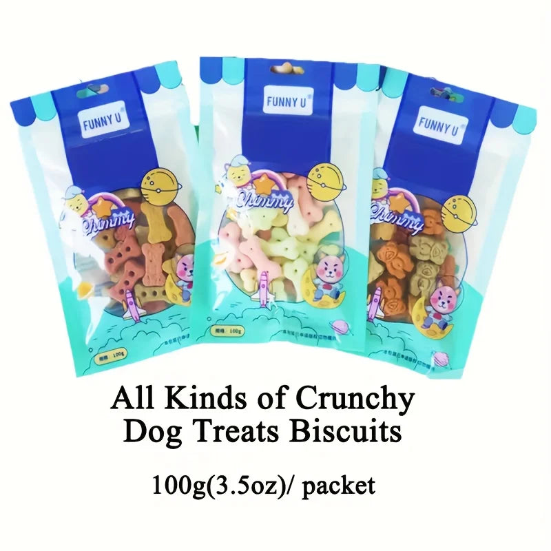 Healthy Digestible Dog Treat Biscuits 100g 3.53oz for Small Medium & Large Dogs Training Rewards Dry Food Snacks